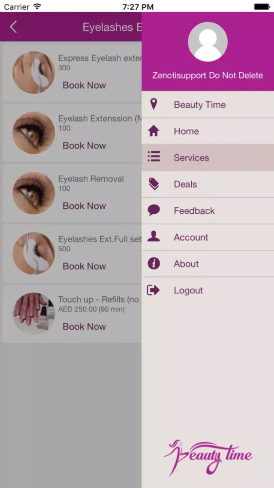 Ảnh chụp màn hình của Salon Beauty Time Dubai