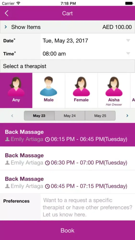 Ảnh chụp màn hình của Salon Beauty Time Dubai