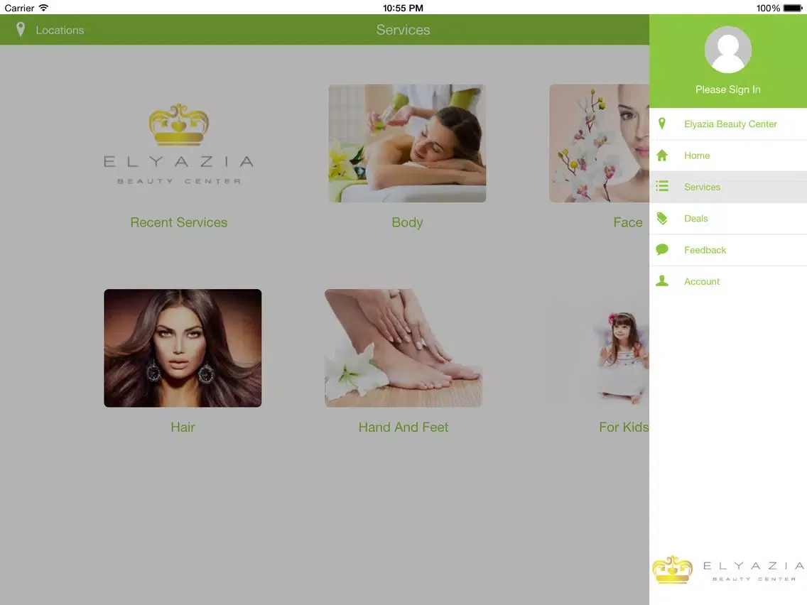 Zrzuty ekranu Elyazia Beauty Center iPad 