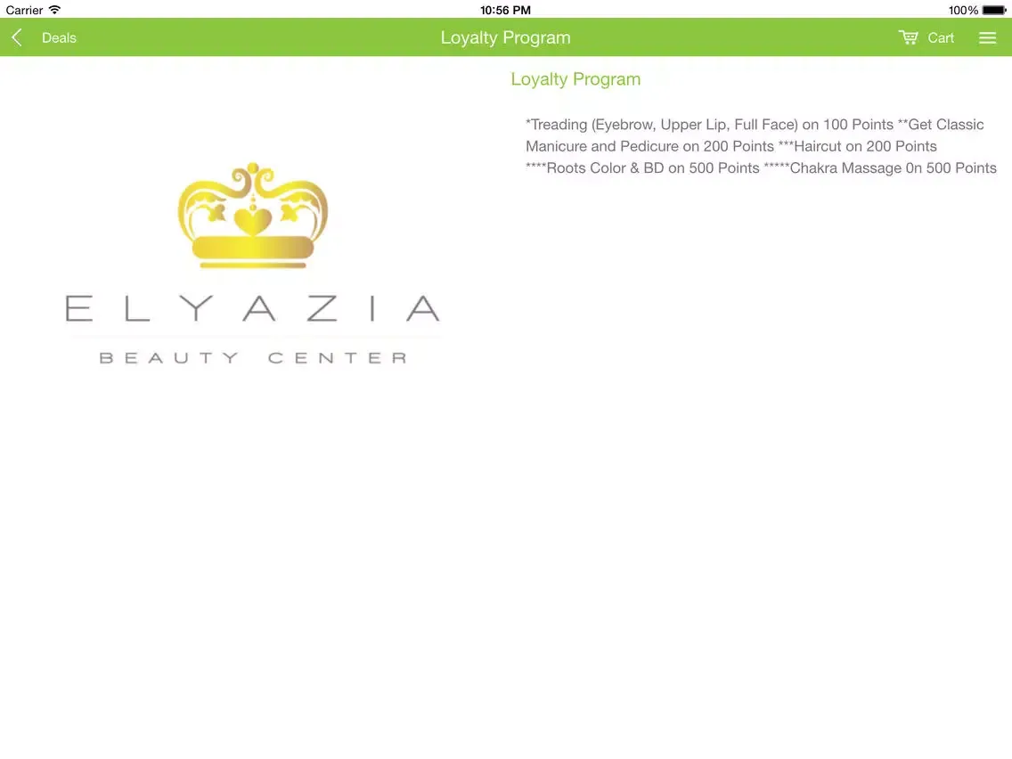 Zrzuty ekranu Elyazia Beauty Center iPad 