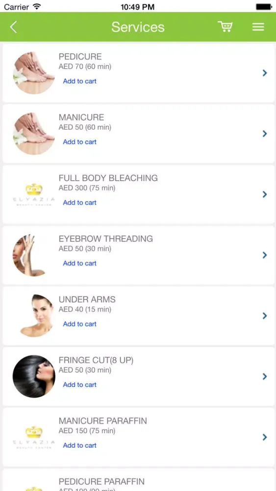 Zrzuty ekranu Elyazia Beauty Center
