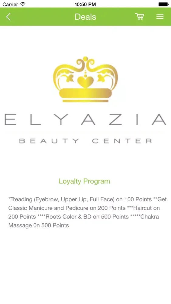 Zrzuty ekranu Elyazia Beauty Center