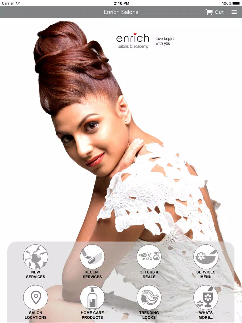 ภาพหน้าจอของ Enrich Salons iPad 