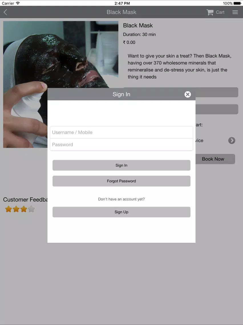 ภาพหน้าจอของ Enrich Salons iPad 