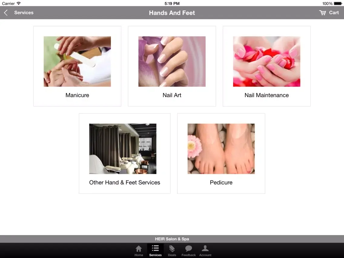 Heir Salon and Spa iPad 应用截图