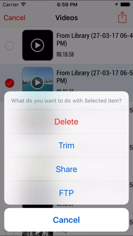 Tangkapan skrin Premium Video Trim & Cut with Sharing & FTP Upload