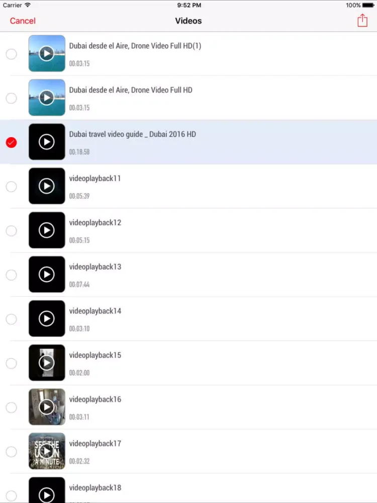 ภาพหน้าจอของ Video Trim & Cut with Sharing & FTP Upload iPad 
