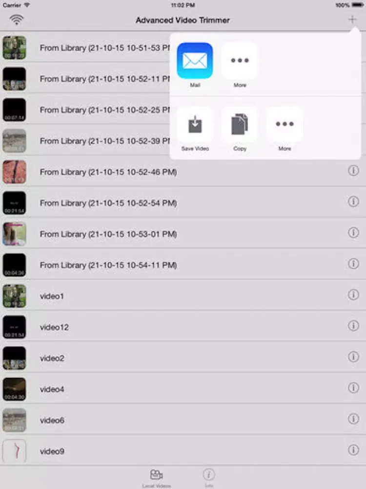 Скриншоты Advanced Video Trimmer Pro iPad 