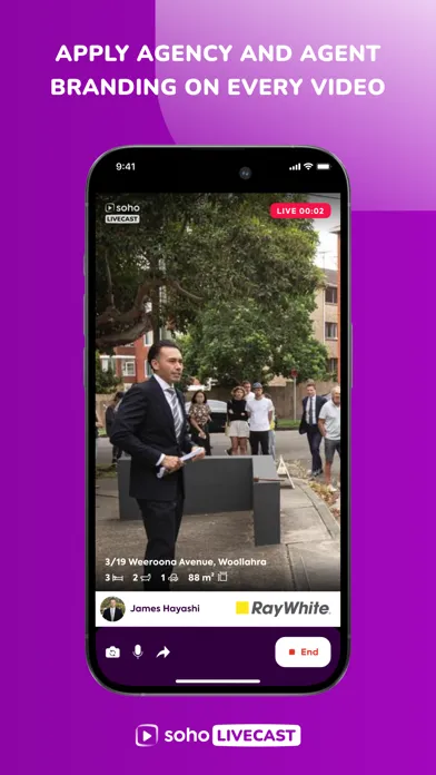 Capturas de tela do Soho Livecast
