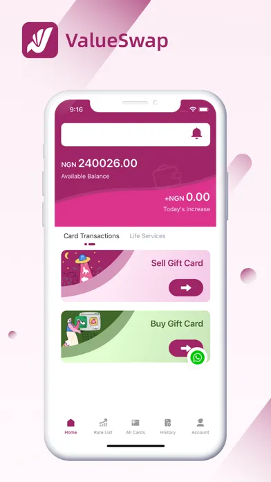 ภาพหน้าจอของ ValueSwap-Card Value Shop