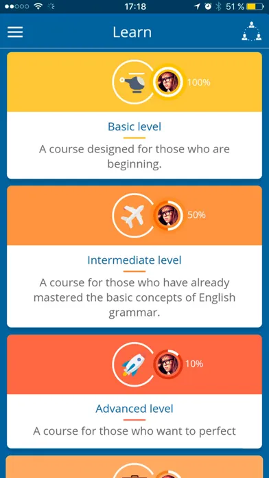 Capturas de tela do English Course - Learn English