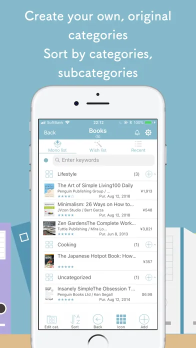 Tangkapan skrin monoca - manage collections