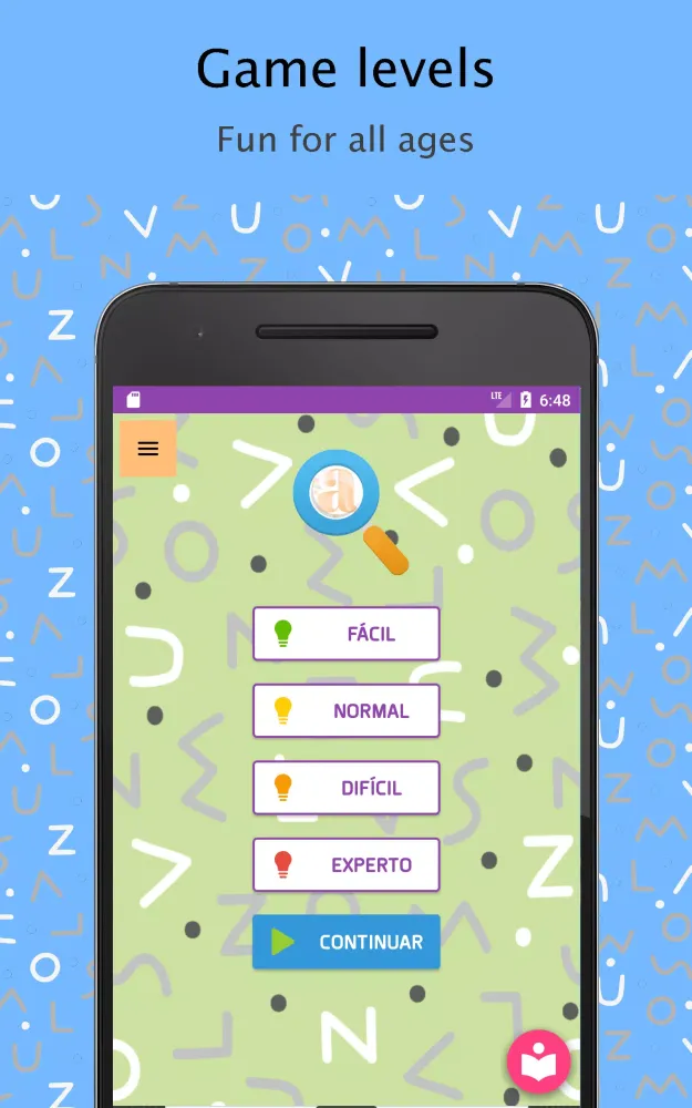 Tangkapan layar Sopa de Letras (Word Search)