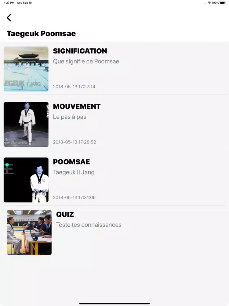 iPoomsae 1re Dan iPad  Screenshots