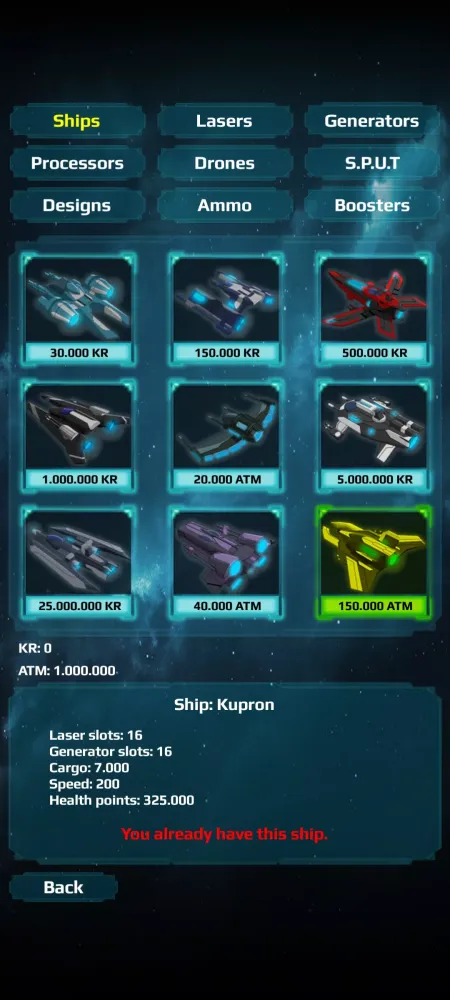 ภาพหน้าจอของ Shadow of Space: Dark Invaders