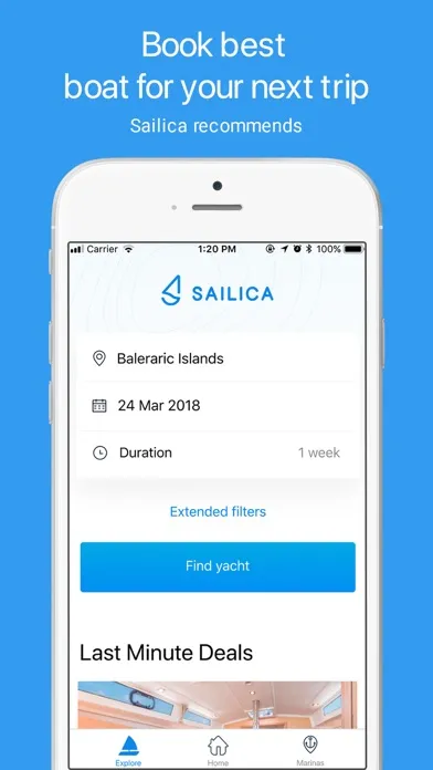 Tangkapan layar Sailica