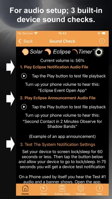 Capturas de tela do Solar Eclipse Timer