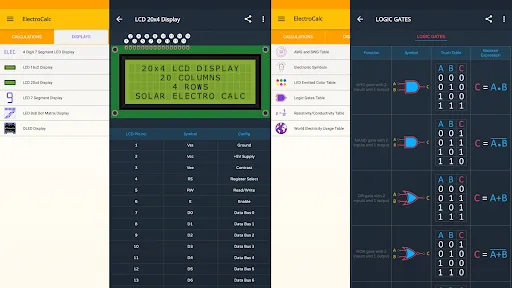 Capturas de tela do ElectroCalc - Electronics