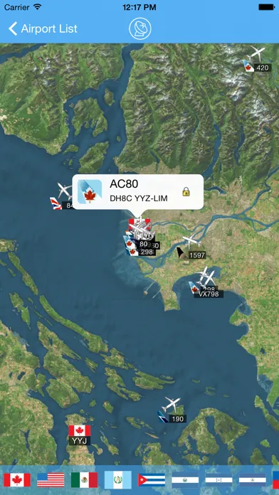 Capturas de pantalla de Canada Airport - iPlane Flight Information