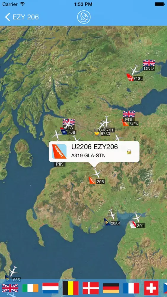 ภาพหน้าจอของ Glasgow Airport - iPlane Flight Information