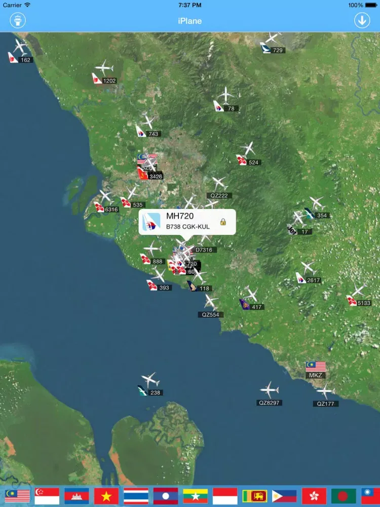 KL Airport iPlane Flight Information - Kuala Lumpur International KLIA iPad  स्क्रीनशॉट
