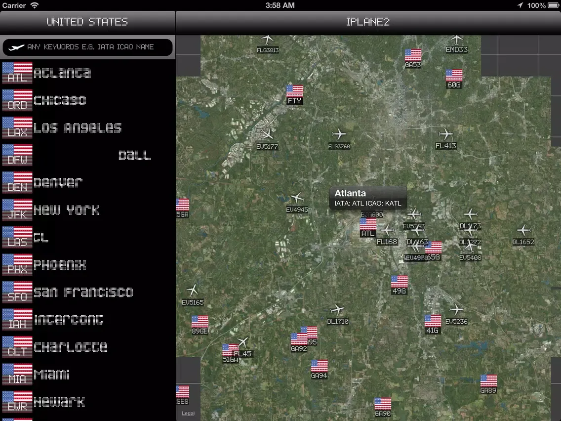 Chicago IL Airport - iPlane2 Flight Information iPad  سکرین شاٹس