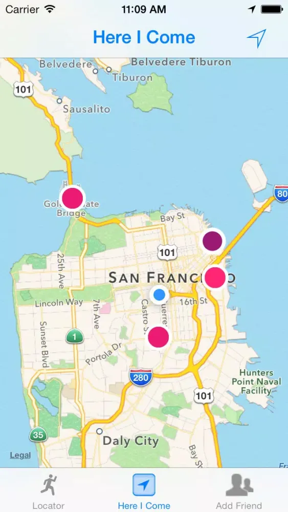 ภาพหน้าจอของ Here I Come - Friend Locator, GPS Phone Tracker