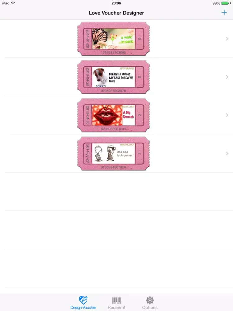 Capturas de tela do Love Voucher Coupons Designer Bundle Edition iPad 