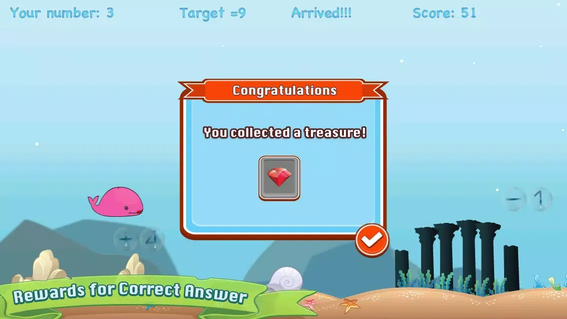 Screenshot di Splash Whale Math Quest