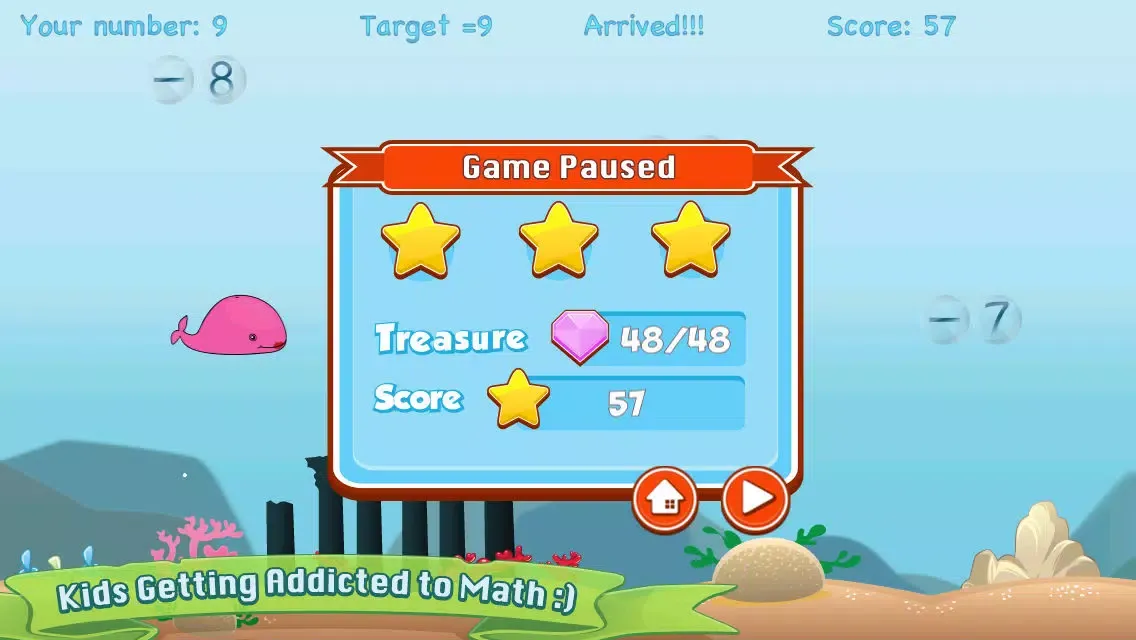Screenshot di Splash Whale Math Quest