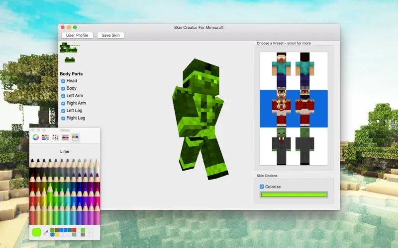 Скриншоты Skin Creator For Minecraft