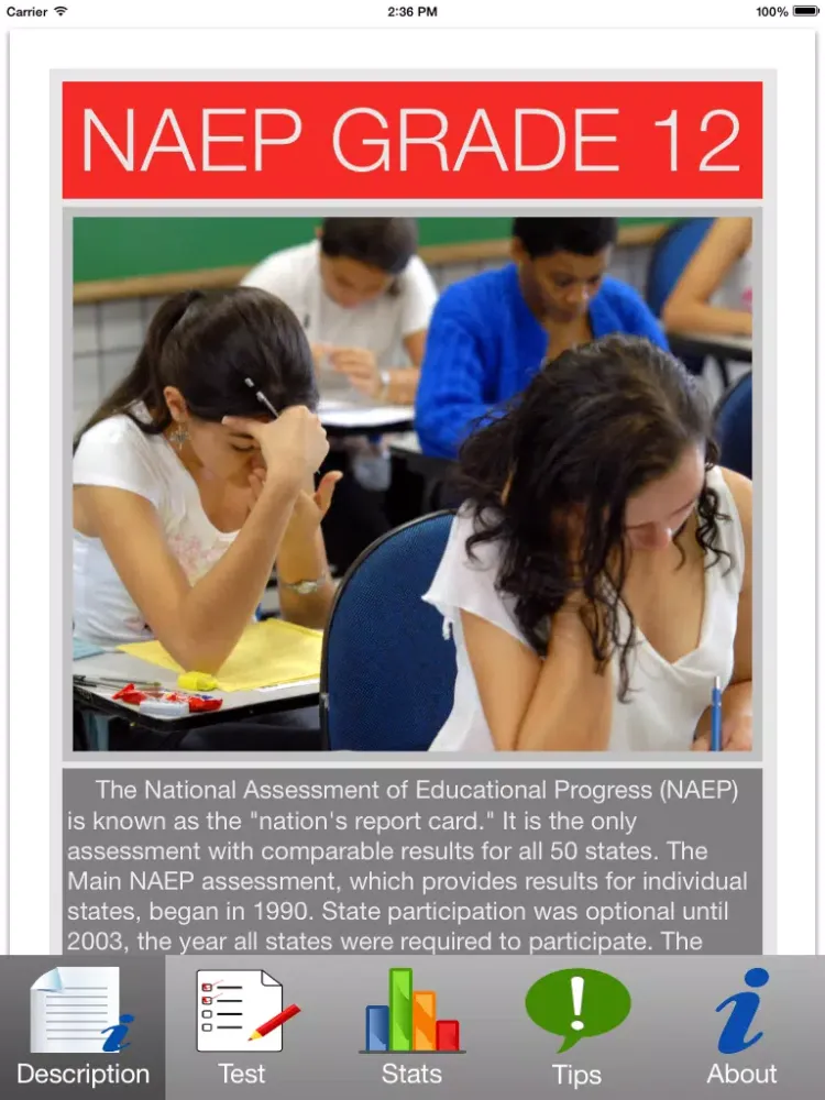 صور NAEP 12 Tests iPad 