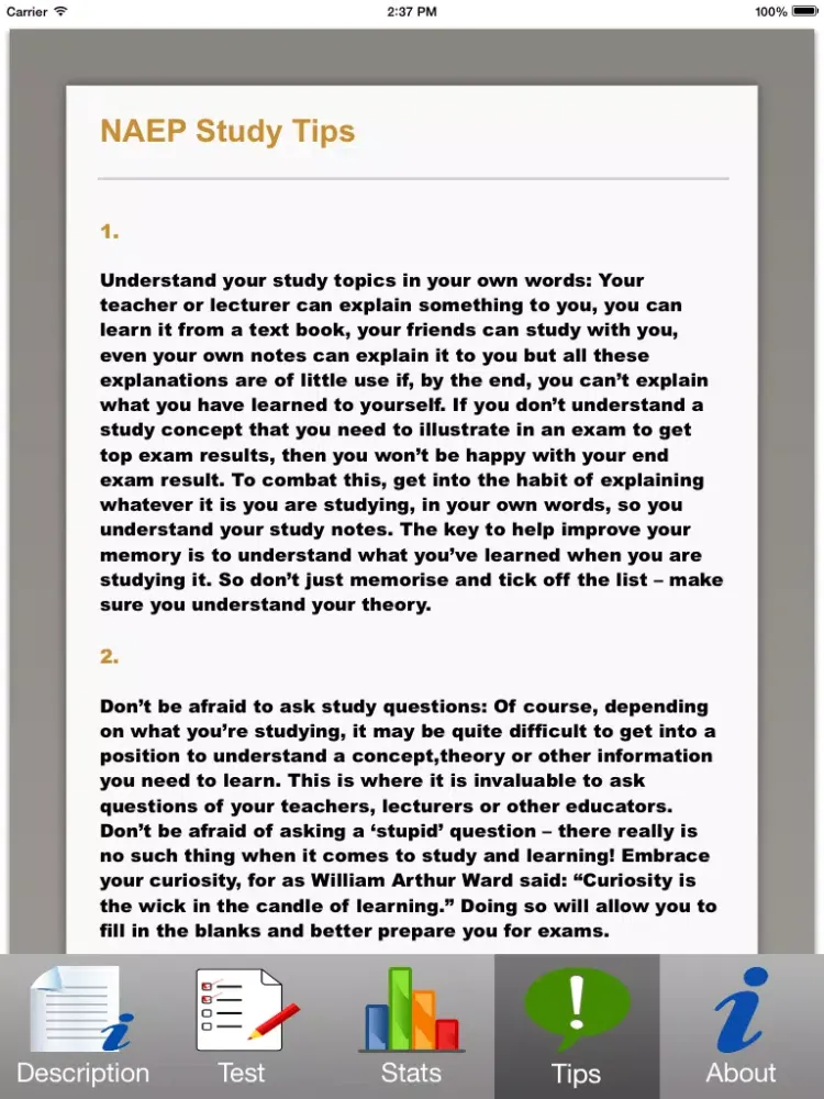 صور NAEP 12 Tests iPad 