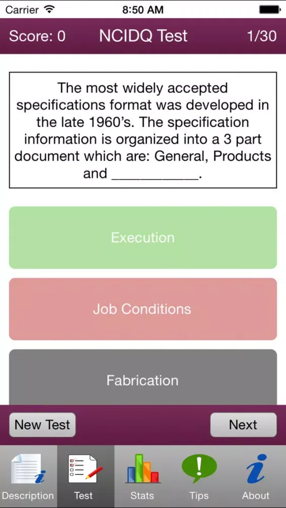 Скриншоты NCIDQ Tests