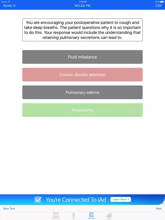 NCLEX-PN Tests iPad  스크린샷