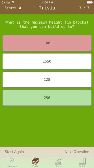Captures d'écran de MineTrivia: Craft Quiz & Guide