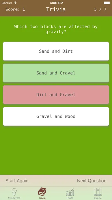 Captures d'écran de MineTrivia: Craft Quiz & Guide