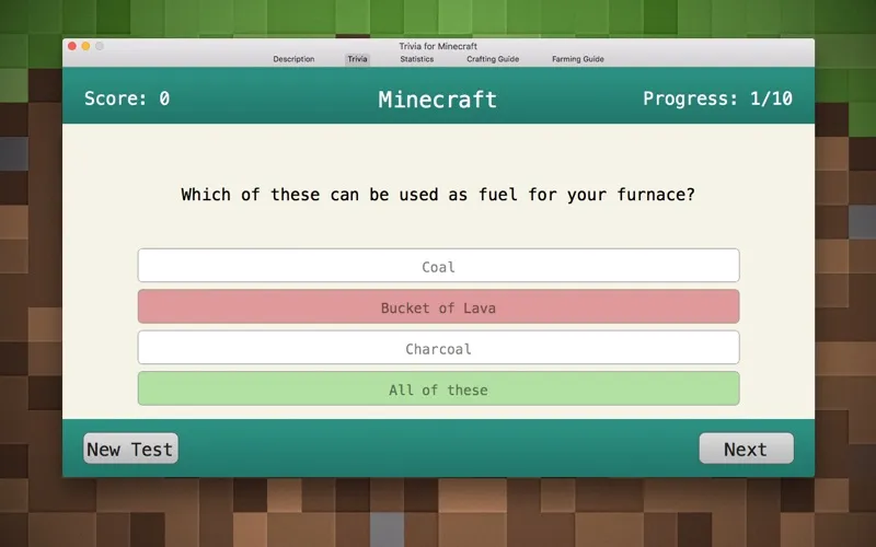 Trivia for Minecraft - Craft Guide and Quiz应用截图