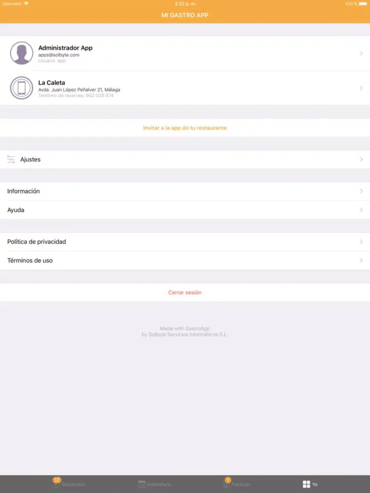 صور GastroApp Admin iPad 