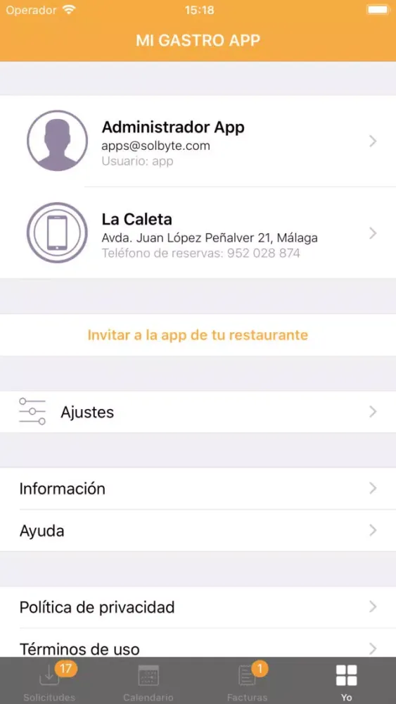 صور GastroApp Admin
