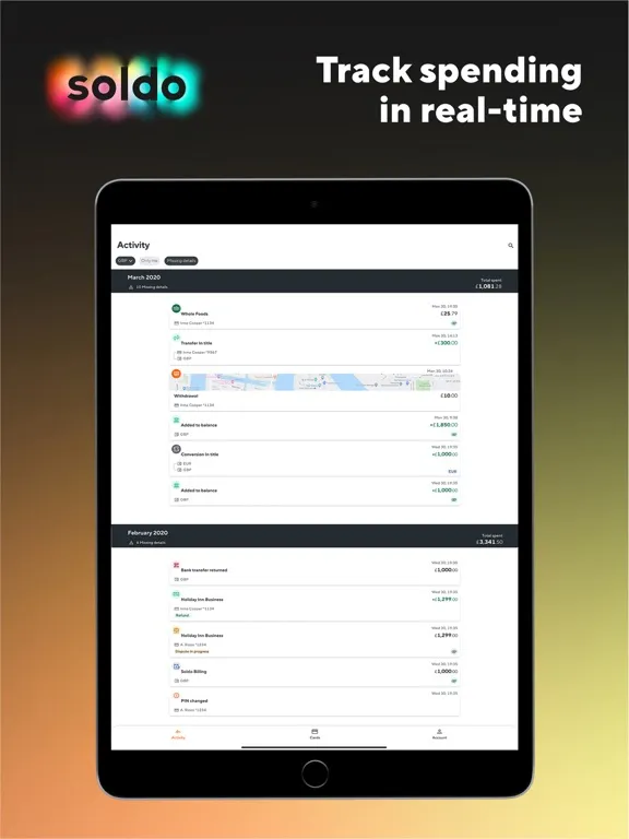 Soldo iPad 應用截圖