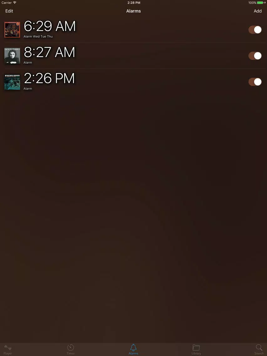 ภาพหน้าจอของ Wakster - Wake up alarm clock for Napster iPad 