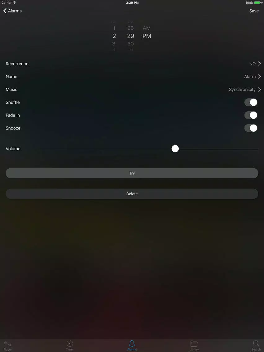 ภาพหน้าจอของ Wakster - Wake up alarm clock for Napster iPad 