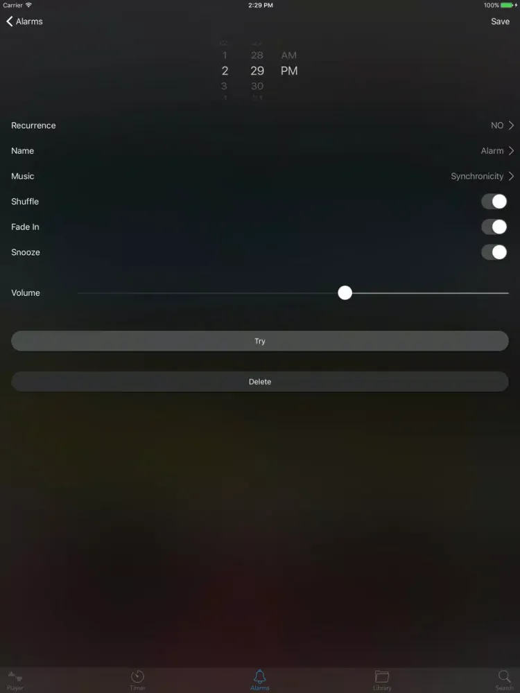 Wakster - Wake up alarm clock for Napster iPad  스크린샷