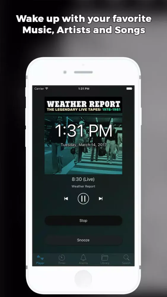 Wakster - Wake up alarm clock for Napster 스크린샷