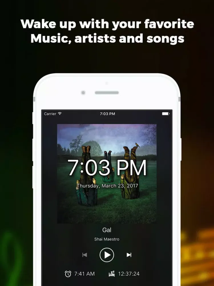Tangkapan skrin Wazer - Wake up alarm clock for Deezer iPad 