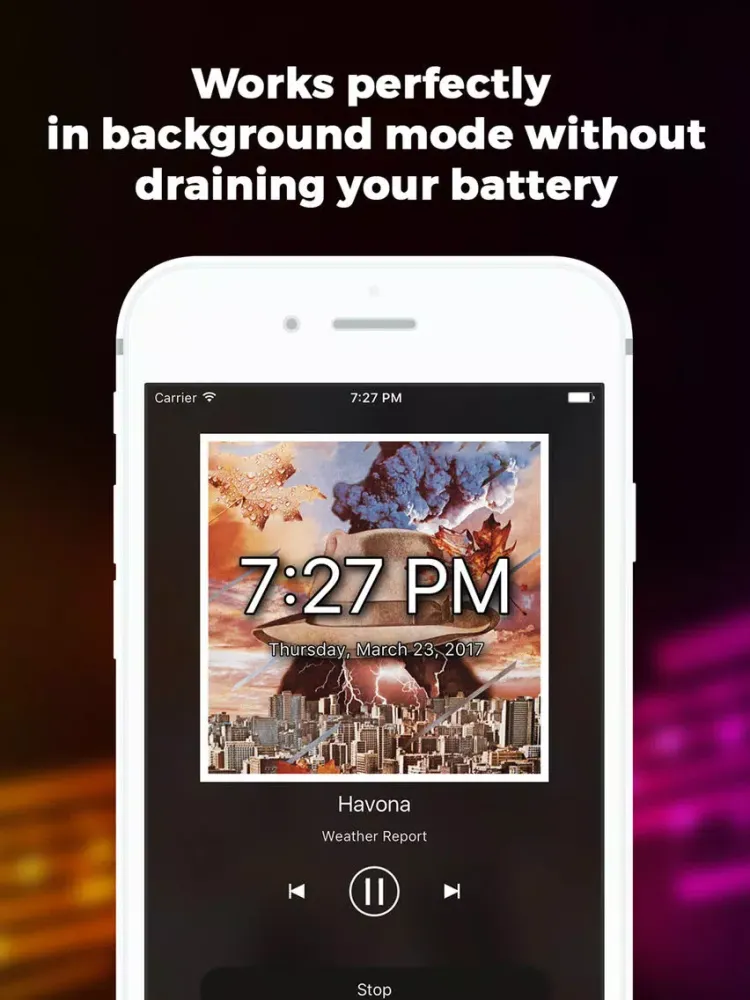 Tangkapan skrin Wazer - Wake up alarm clock for Deezer iPad 