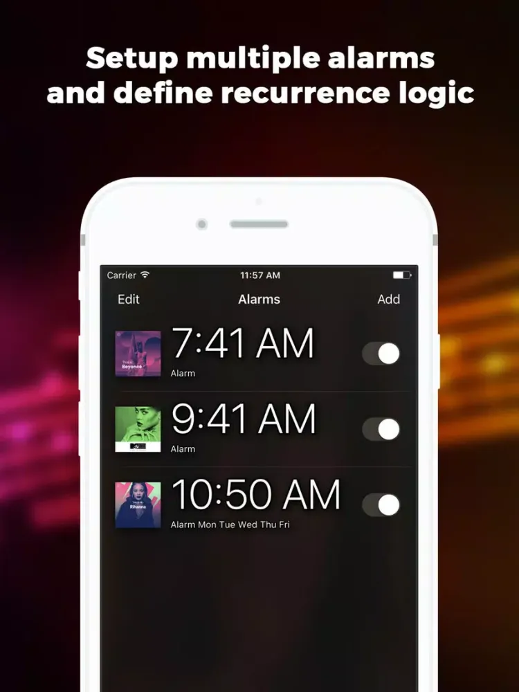 Tangkapan skrin Wazer - Wake up alarm clock for Deezer iPad 