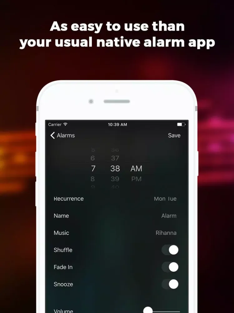 Tangkapan skrin Wazer - Wake up alarm clock for Deezer iPad 