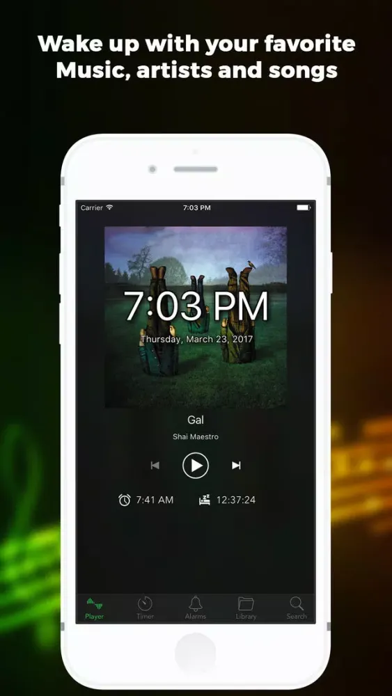 Tangkapan skrin Wazer - Wake up alarm clock for Deezer